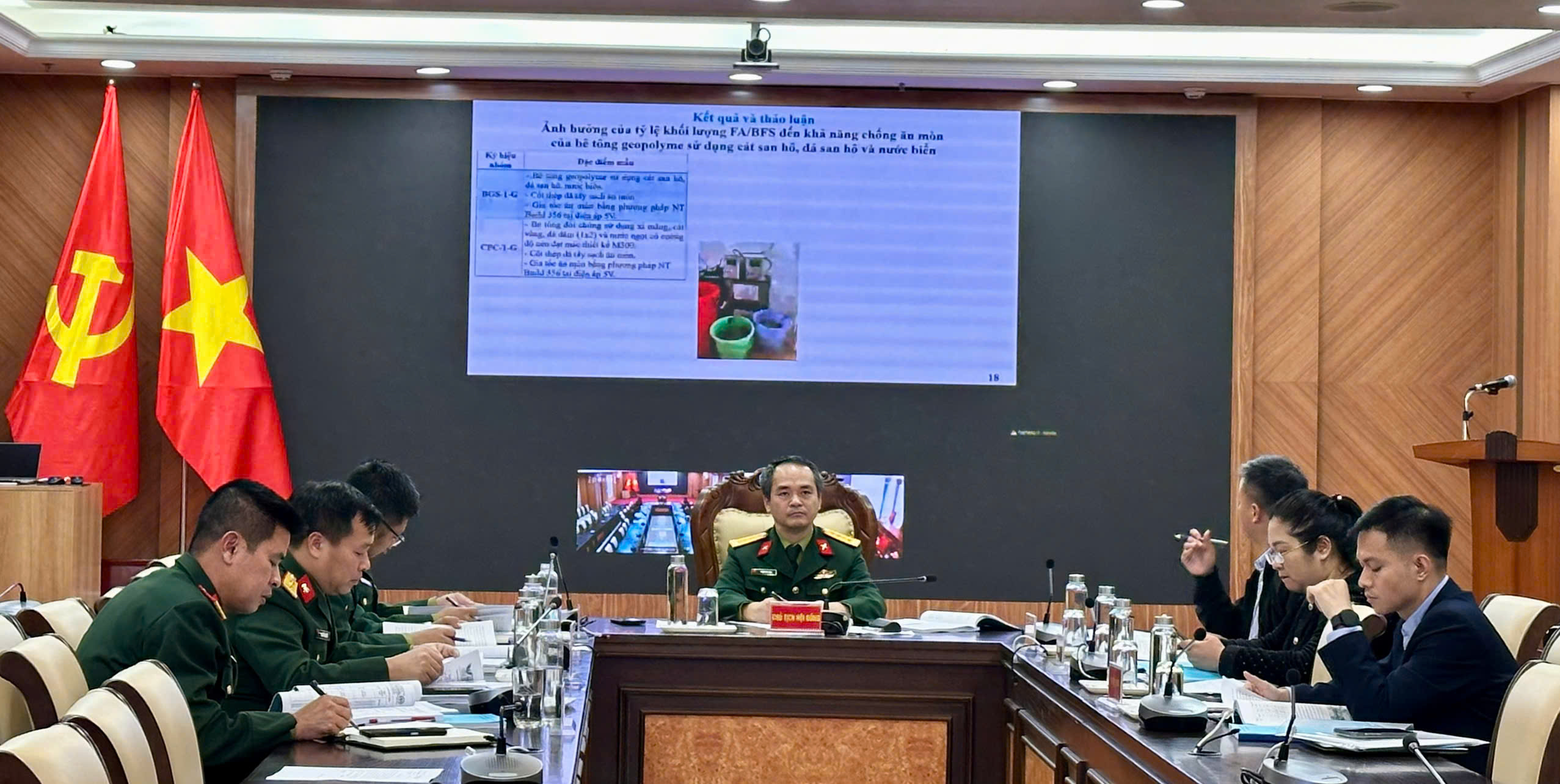 Nghiệm thu đề tài nghiên cứu, chế tạo bê tông geopolyme sử dụng vật liệu nhiễm mặn tại các vùng biển đảo